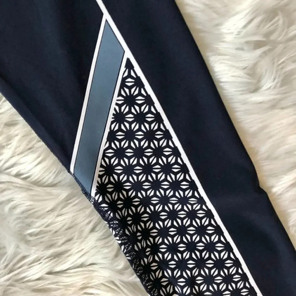 RBX Navy Athletic Leggings Reflective Details S - Picture 2 of 4